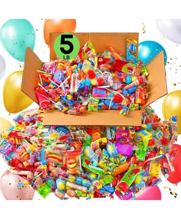 GIANT 2.2KG (5 LB) - Candy Pinata Mix - Bulk Candy Birthday Parties KIDS Day care - Assorted Candy Variety Pack Wrapped Fun Size Candies separately - Perfect Bag Stuffers