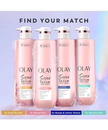 Olay Super Serum Body Wash for Rough & Bumpy Skin Hydrating & Renewing Serum Complex with Exfoliating Minerals for Luminous Skin 20 fl oz - Buy Online on GoSupps.com