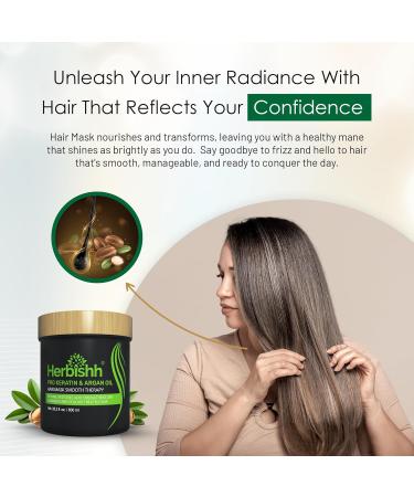 Herbishh Argan Hair Mask-Deep Conditioning & Hydration For Healthier Looking Hair for very Dry Weak Stressed Out Hair No Sulphates No Parabens (800gm) - Buy Online on GoSupps.com