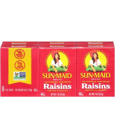 Sun-Maid California Raisins 1oz 6 Count - Pack of 4 (24 Packs Total) - Buy Online on GoSupps.com