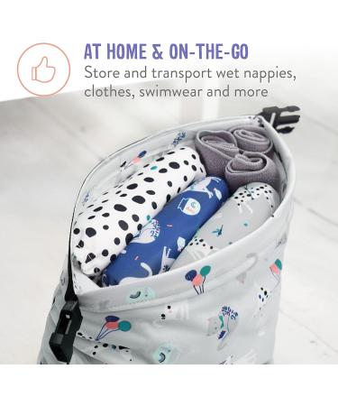 Bambino Mio Out & About Wet Bag - Travel Waterproof Reusable Nappy Storage Bag - Buy Online on GoSupps.com