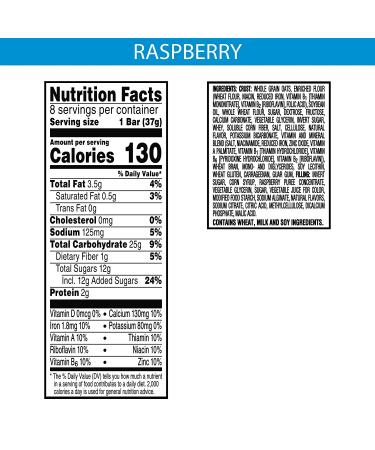 Nutri-Grain Soft Baked Raspberry Breakfast Bars - Whole Grain Kids Snacks - 10.4oz (8 Bars) - Buy Online on GoSupps.com