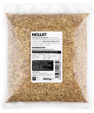 Gorilla Food Co. Golden Flax Seeds (Linseeds) - 800g - Buy Online on GoSupps.com