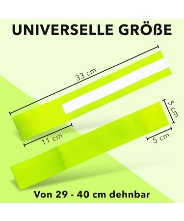 Avana Reflector Band - Neon Yellow Safety Elastic Bracelet for Jogging & Biking | 2 Pack Reflecting Reflex Bands for Kids & Adults - Buy Online on GoSupps.com