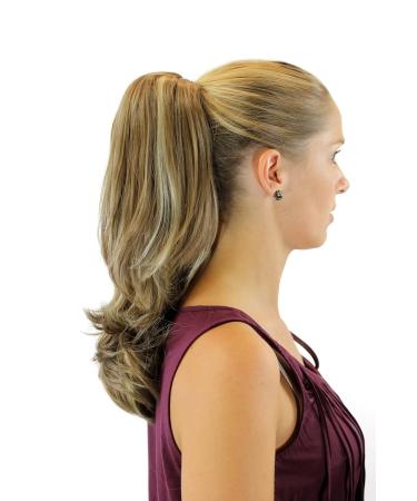 WIG ME UP XF-6175-18H613 Hairpiece & Braid - Straight Half-Length (40 cm) with Curved Tips Butterfly Clip Blonde Mix - International Shipping Available - Buy Online on GoSupps.com