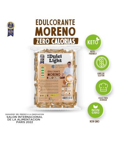 Dulci Light Cane Honey Granulate - 100 Calorie-Free Sweetener Bags for Drinks & Food | Natural Sugar Replacement - Buy Online on GoSupps.com