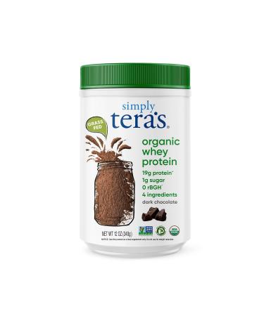 simply tera's organic whey protein powder dark chocolate flavor