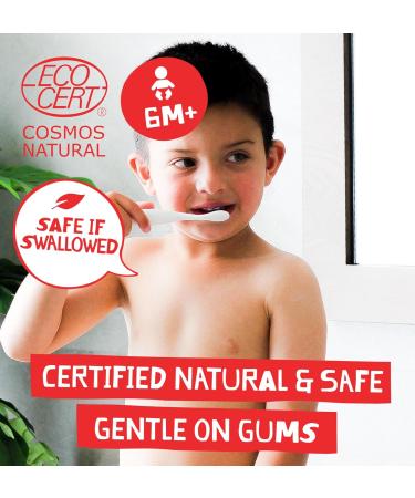  Jack N' Jill Jack N' Jill Certified Natural Toothpaste Toothpaste for babies and toddlers fluoride-free 40% xylitol organic safe for ages 6 months and up makes brushing fun strawberry 2 x 50g - Buy Online on GoSupps.com