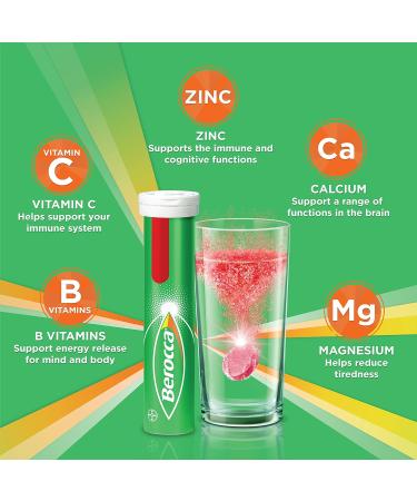 Buy Berocca Performance 30 Effervescent Tablets - Original Berry Flavor Caffeine-Free - International Shipping Available - Buy Online on GoSupps.com