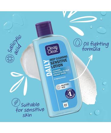 Clean & Clear Deep Cleansing Lotion for Sensitive Skin 200ml - Gentle Face Cleanser (Pack of 1) - Buy Online on GoSupps.com