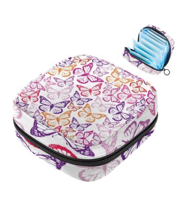 MUOOUM Women's bonds with cow-red-gold pattern storage bag menstrual pass bag portable menstrual cup bag with zipper for teenagers girls women women color 6