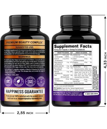 NUTRAHARMONY Biotin Collagen Keratin & Menopause Capsules - Buy Online on GoSupps.com
