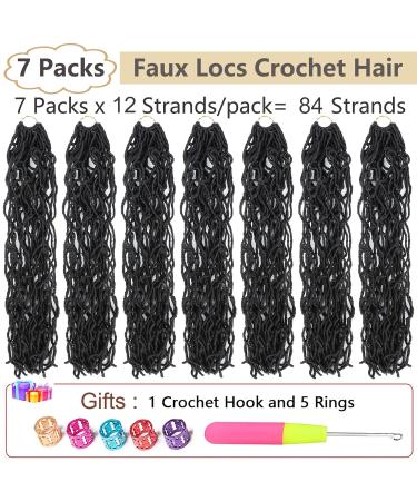 Soft 30 Inch Faux Locs Crochet Hair | Butterfly Goddess Locs for Women | Synthetic Pre-looped Crochet Braids | Long Black 7 Packs (1B) - Buy Online on GoSupps.com