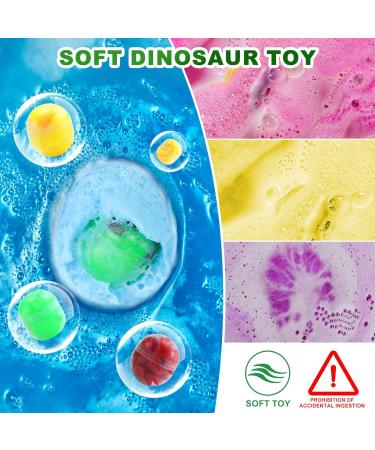 Melopr 12 Bath Bombs for Kids Dinosaurs Animal Toys Inside 100g Bombs Birthday Gift for Boys and Girls Christmas Easter Children Day Halloween Present - Buy Online on GoSupps.com