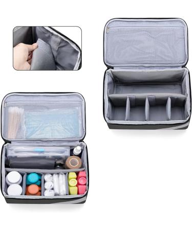 Trunab Black Storage Bag for Medical Care | First Aid Box for Emergency Medicine & Weekly Tablet Organizers | Ideal for Supplements - Buy Online on GoSupps.com
