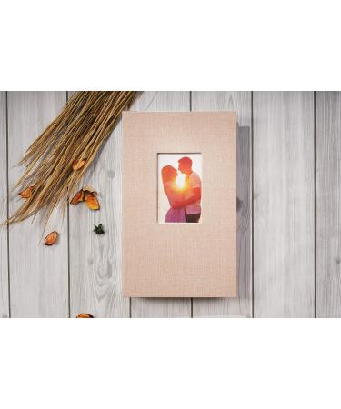 Potricher Beige Linen Photo Album - 300 Pockets for 4x6 Photos, Ideal for Family, Wedding, Anniversary & Baby Memories - Buy Online on GoSupps.com