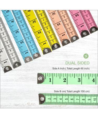 HANSMAYA Soft Tape Measure - Body Measuring Fiberglass Sewing Tailor Ruler 150cm/60inch White - Buy Online on GoSupps.com