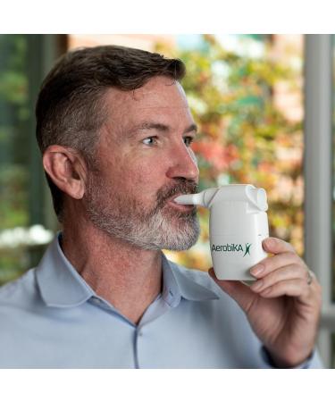 Aerobika OPEP Natural Phlegm and Mucus Clearance Device - Lung Exercise Therapy Unblocks and Expands Airways Helping to Improve Breathing and Reduce Cough - Buy Online on GoSupps.com