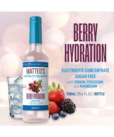 Matteo's Sugar-Free Hydration Concentrate - Electrolyte Drink for Quick Rehydration & Endurance Ideal for Workouts Travel Heat & Sun Delicious with Vitamins & Nutrients Berry Flavor 750ml 1-Pack 750 mL (pack of 1) - Buy Online on GoSupps.com
