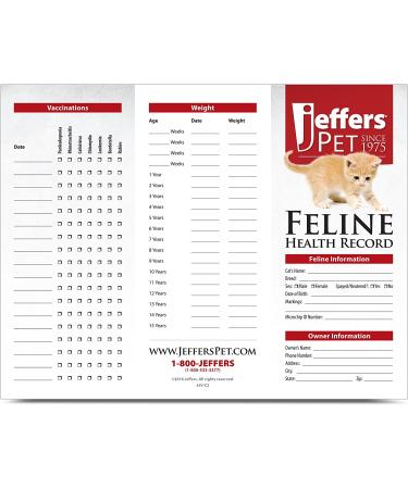 Jeffers Cat Health Records | Organize Your Cat's Medical Information Easily - Buy Online on GoSupps.com