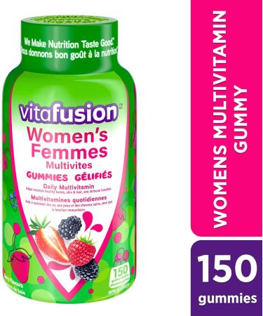 Vitafusion Women's Multivitamin Gummies Daily Multivitamin Healthy Metabolism Immune Support Hair Skin & Nails Osteoporosis 150 Count 2.5 Month Supply Packaging May Vary - Buy Online on GoSupps.com