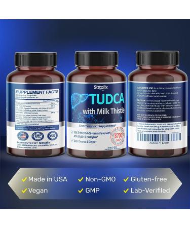 SOTALIX Supplement TUDCA & Milk Thistle 8700mg - Liver Health & Bile Flow Support - Made in USA - Buy Online on GoSupps.com