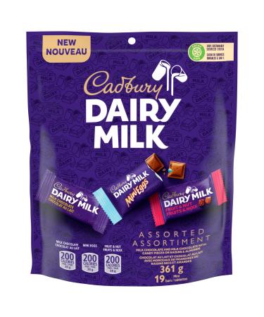 Cadbury Dairy Milk Assorted Chocolate Bars 361 g (19 Mini Bars)