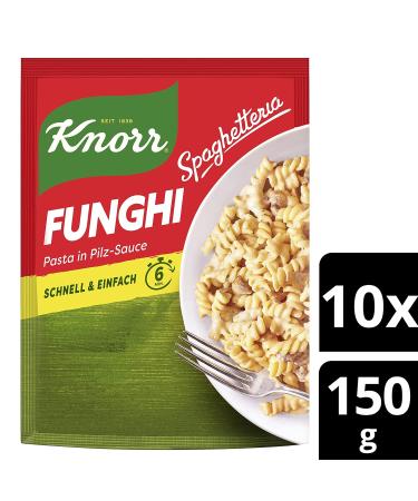 Buy Knorr Spaghetteria Funghi Pasta Ready Meal Delicious 6-Minute Dish 10x150ml Fast International Shipping - Buy Online on GoSupps.com