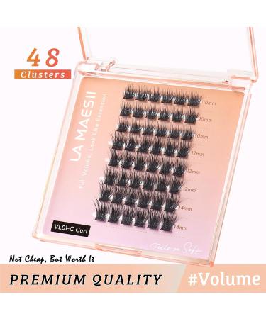 Buy Lash Clusters - Volume DIY Eyelash Extensions Wispy Individual False Lashes Soft & Reusable 10-12-14mm - Buy Online on GoSupps.com