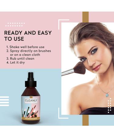 Brush cleaner Cleanly Makeup brush cleaner | Professional make up kit | Disinfectant spray tea tree oil 250ml | Alternative to silicone makeup sponge - Buy Online on GoSupps.com