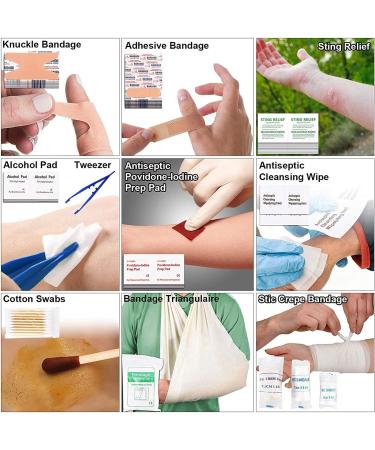 216 Pcs Survival First Aid Kit - Professional Gear for Emergency Hiking, Hunting, Camping - Green - Buy Online on GoSupps.com