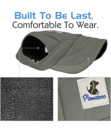 Pawaboo Dog Baseball Cap | Adjustable Sun Protection Hat with Ear Holes for Puppies - Grey Size S - Buy Online on GoSupps.com