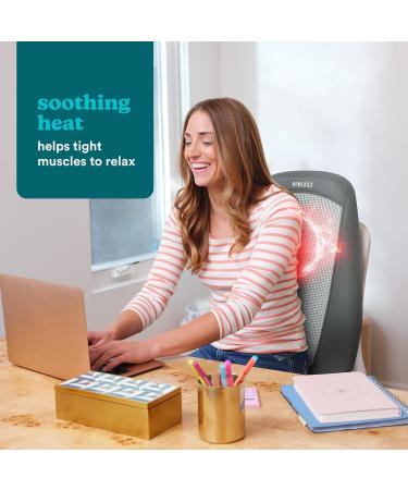 Shop Homedics Shiatsu Massage Seat - Adjustable Back Massager with Heat & Vibration for Relaxation - International Shipping Available - Buy Online on GoSupps.com