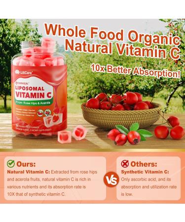 Liposomal Vitamin C 1000mg Filled Gummies for Adults & Kids 9+ NAD+ Supplement Gummies Sugar Free for Women & Men 2 Pack - Buy Online on GoSupps.com