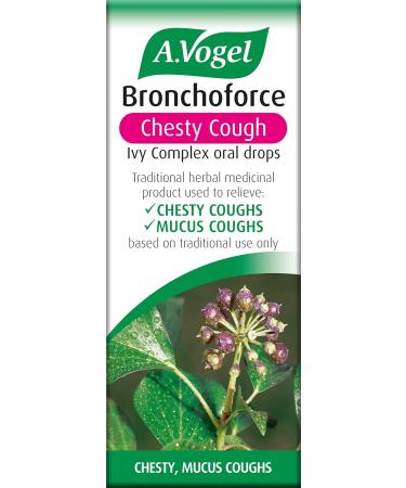 A.Vogel Bronchoforce Chesty Cough Medicine for Adults | Mucus Cough Relief | Ivy Complex Oral Cough Drops | 50ml 50 ml (Pack of 1) - Buy Online on GoSupps.com