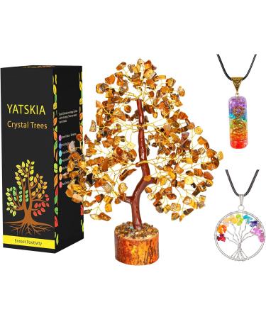 Tiger Eye Crystal Tree of Life | Chakra Metaphysical Gifts for Women - Feng Shui Spiritual Decor - Buy Online on GoSupps.com