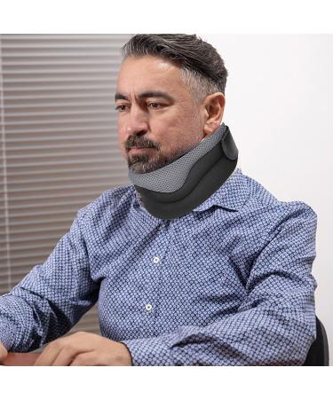 Povanj Sponge Neck Support | Soft Neck Collar & Wrap for Relief | Travel Sleep & Work - Gray for Men & Women - Buy Online on GoSupps.com