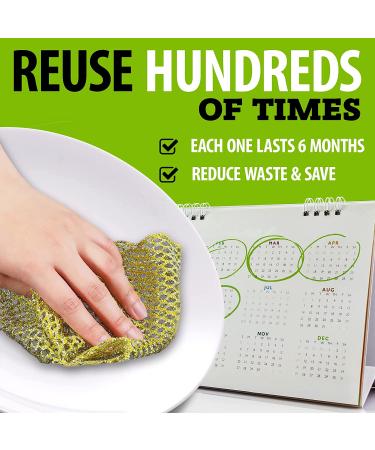 Heavy Duty Non Scratch Scouring Pads and Pot Scrubbers - Durable Mesh Dish Cloth - Odor-Free Pan Cleaner - Korea Made 2PCs - Buy Online on GoSupps.com