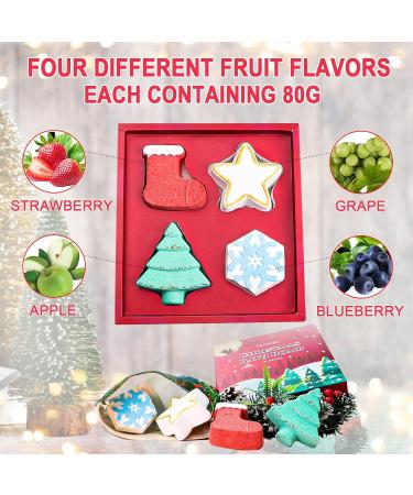 Christmas Tree Bath Bombs 4-Pack - Fun Stocking Stuffers for Men, Women, and Kids - Buy Online on GoSupps.com