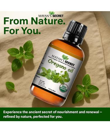 Mayan s Secret USDA Certified Organic Oregano Essential Oil (100% Pure & Natural - UNDILUTED) Huge 1oz Bottle - Perfect for Aromatherapy Relaxation Skin Therapy & More - Buy Online on GoSupps.com