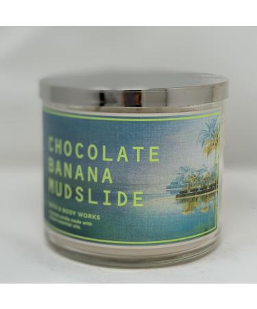 Chocolate Banana Mudslide 3 Wick Candle 14.5 oz / 411 g Made with Natural Essential Oil