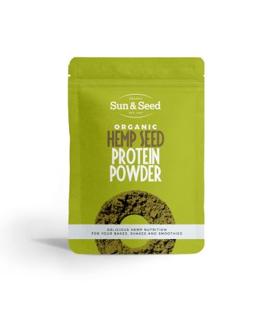 Organic Hemp Seed Protein Powder by Sun & Seed - 300g - High in Protein and Fibre - Low in Fat - Plant Based Protein Powder - Made from 100% Organic Hemp Seeds - Vegan Friendly