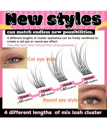 FANXITON Lash Clusters Kit Wispy Lashes Clusters Kit Natural C Lash Extensions Kit Eyelash Clusters Kit with Lash Bond and Seal Tweezers Individual Lashes Kit - 280 Pcs - (YS03)DIY Lash Extension Kit-280pcs - Buy Online on GoSupps.com
