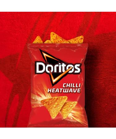 Doritos Tortilla Chips Chilli Heatwave Sharing Bag Crisps 180g | Suitable for vegetarians | Premium product | Sweet and spicy snacks for sharing with friends - Buy Online on GoSupps.com