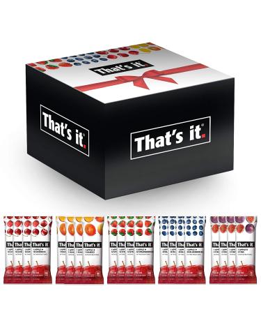Thatâ€™s It Fruit Bars Snack Gift Box | 20 Pack - 100% Natural, Gluten-Free, Vegan, Low Carb - Healthy Variety (Strawberry, Mango, Blueberries, Cherries, Fig) - Buy Online on GoSupps.com