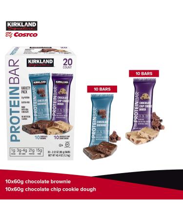 Kirkland Signature Protein bar energy variety pack, 20 Count - Buy Online on GoSupps.com
