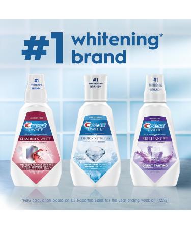 Crest Mouthwash/Mouth Rinse 3D White Brilliance Whitening Alcohol Free Clean Mint 2x1L (33.8 fl oz) - Buy Online on GoSupps.com