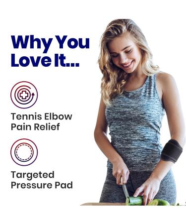 Tennis Elbow Brace for Men & Women | Forearm Pain Relief Compression Strap | Golfers Elbow Tendonitis Support & Ulnar Nerve Sleeve | Fits Most - Buy Online on GoSupps.com