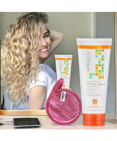 Styling Hair Cream with Argan Oil & Shea - 6.8 Fl Oz Lightweight Hydrator with Aloe Vera | Moisture Rich | Pack of 5 | International Shipping Available - Buy Online on GoSupps.com