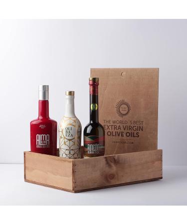 The world's best Extra Virgin Olive Oils (TOP10 of the EVOOLEUM Awards International Extra Virgin Olive Oil Quality Awards 2021) - Pack of 3 bottles of 500ml (Wooden Box) - Buy Online on GoSupps.com